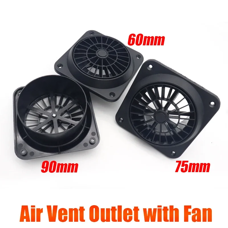 60Mm 75Mm 90Mm Diesel Heater Conditioner Duct Presa D'Aria Con Ventola Nera Per Webasto Car Truck Camper Van