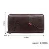 New Men Long Wallets Phone Pocket Handbags Name Engraving Card Holder Male Clutch Bag Purses Big Capacity Quality Men's Wallet 3