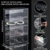 Acrylic Sunglass Organizer Clear Sunglass Holder with 4 Drawers for Women Eyewear Display Case Jewelry Watch Storage Box 5