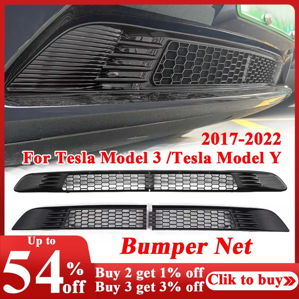 Car Lower Bumper Anti Insect Net For Tesla Model Y Model 3 2017 2018