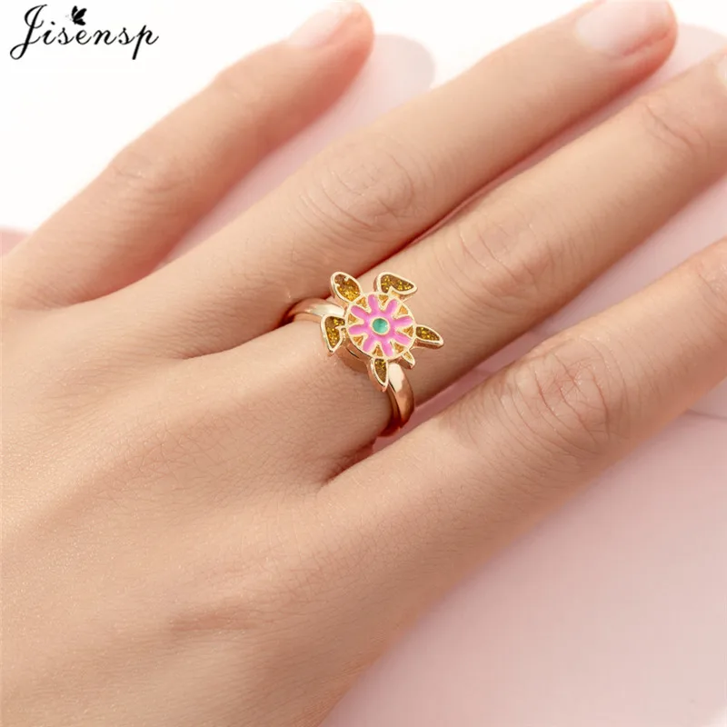 Adjustable Rotatable Butterfly & Daisy Anti-Stress Fidget Ring