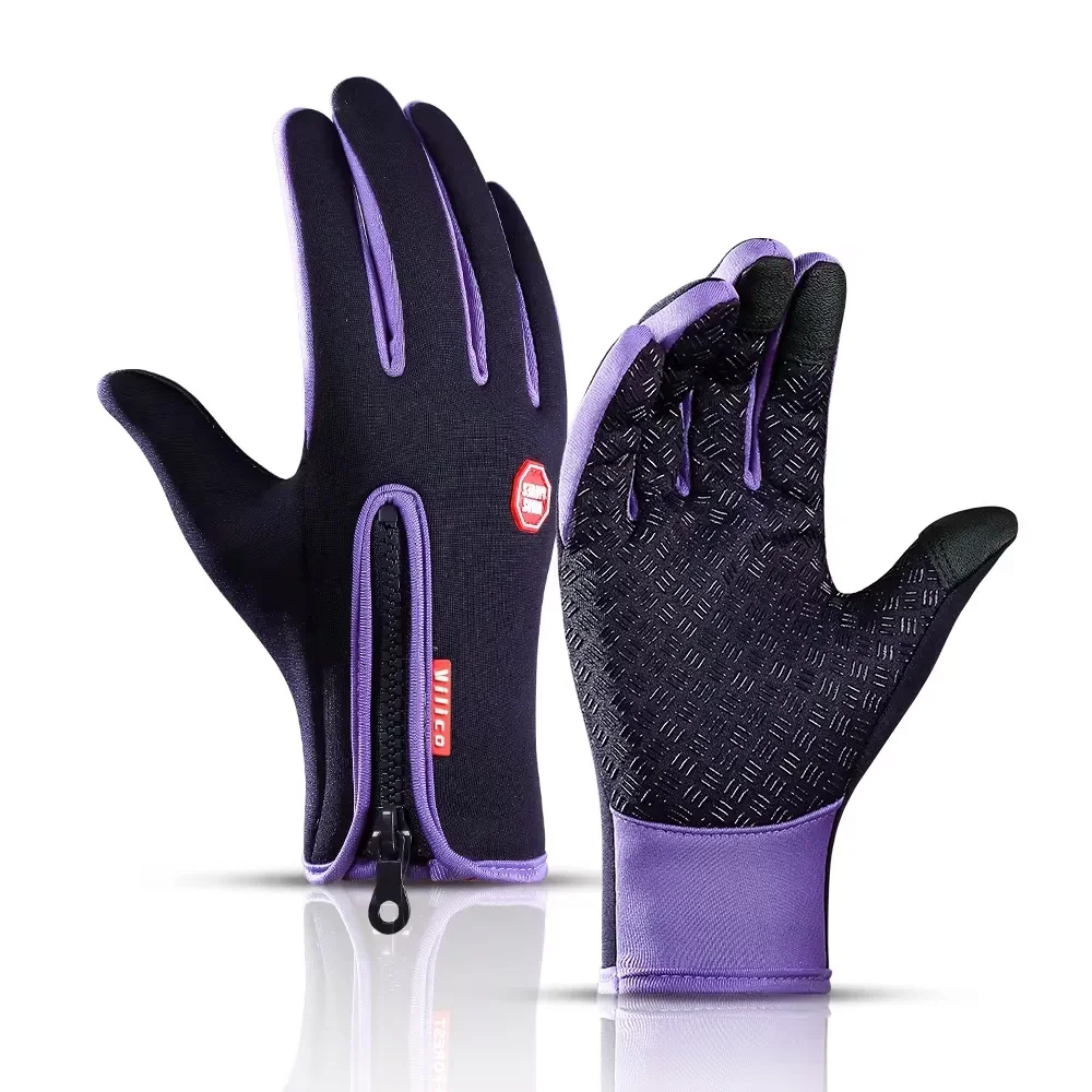 New Winter Warm Unisex Gloves Anti Slip Touch Screen Waterproof Outdoor Thickened Adult Gloves