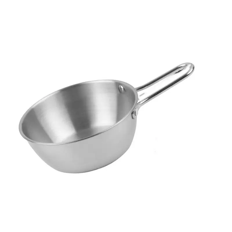 

Stainless Steel Bowl Metal Bowls Mixing Breakfast Individual Serving Bowls With Flat Bottom Structure Hollow Handle Design And