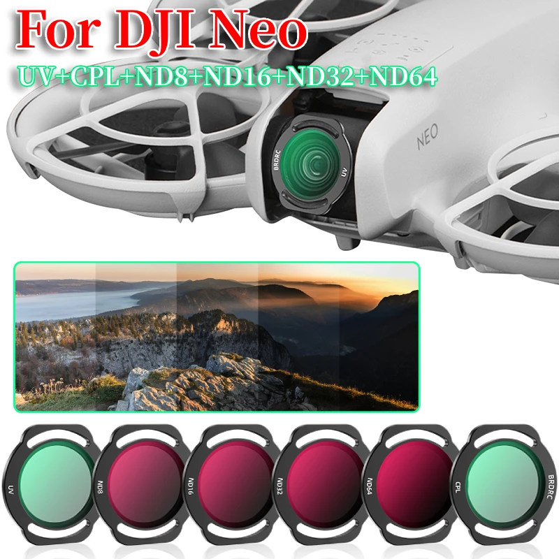 Drone Lens Filters For dji Neo ND Filter Set CPL UV ND8 ND16 ND32 ND64 Camera Filters Kit For dji Neo Filters Camera Accessories