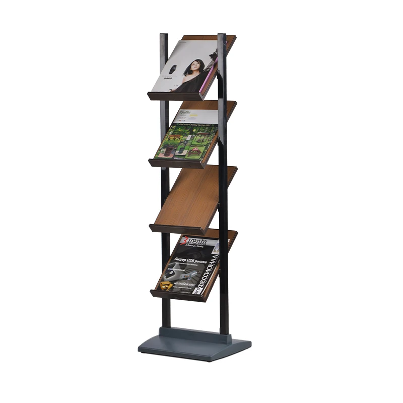 Simple Newspaper Rack A4 Magazine Rack Creative Newspaper Book Vertical Floor-standing Multi-layer Furniture estantes FYMR