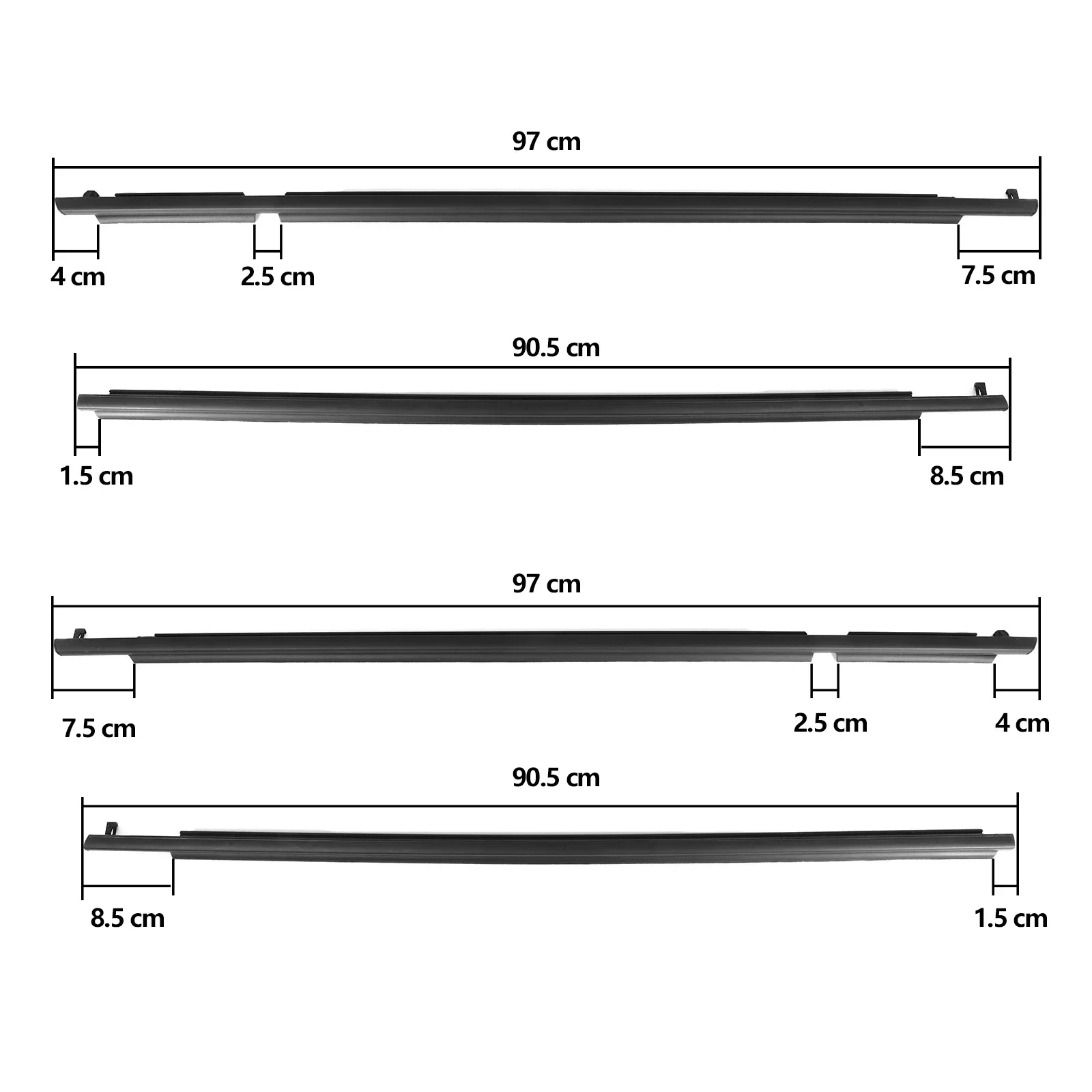 Car Window Weatherstrips For Toyota RAV4 2006-2012 US Version Window Weatherstrip Outer Glass Sealing Rubber Strips Belt Trim