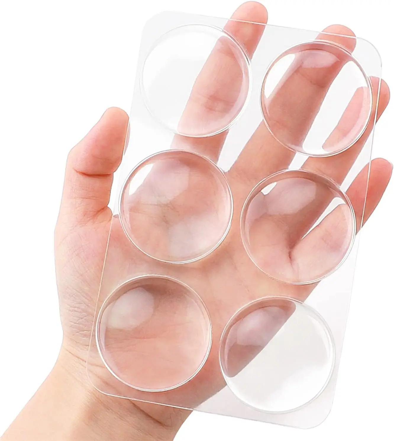Door Knob Wall Shield Transparent Round Soft Rubber Door Stopper Mute Stickers Wall Protector Handle Bumper Pad 12/6pcs silicone door stopper door stopper bumpers door stopper silicone door sticker silicone rubber bumpers