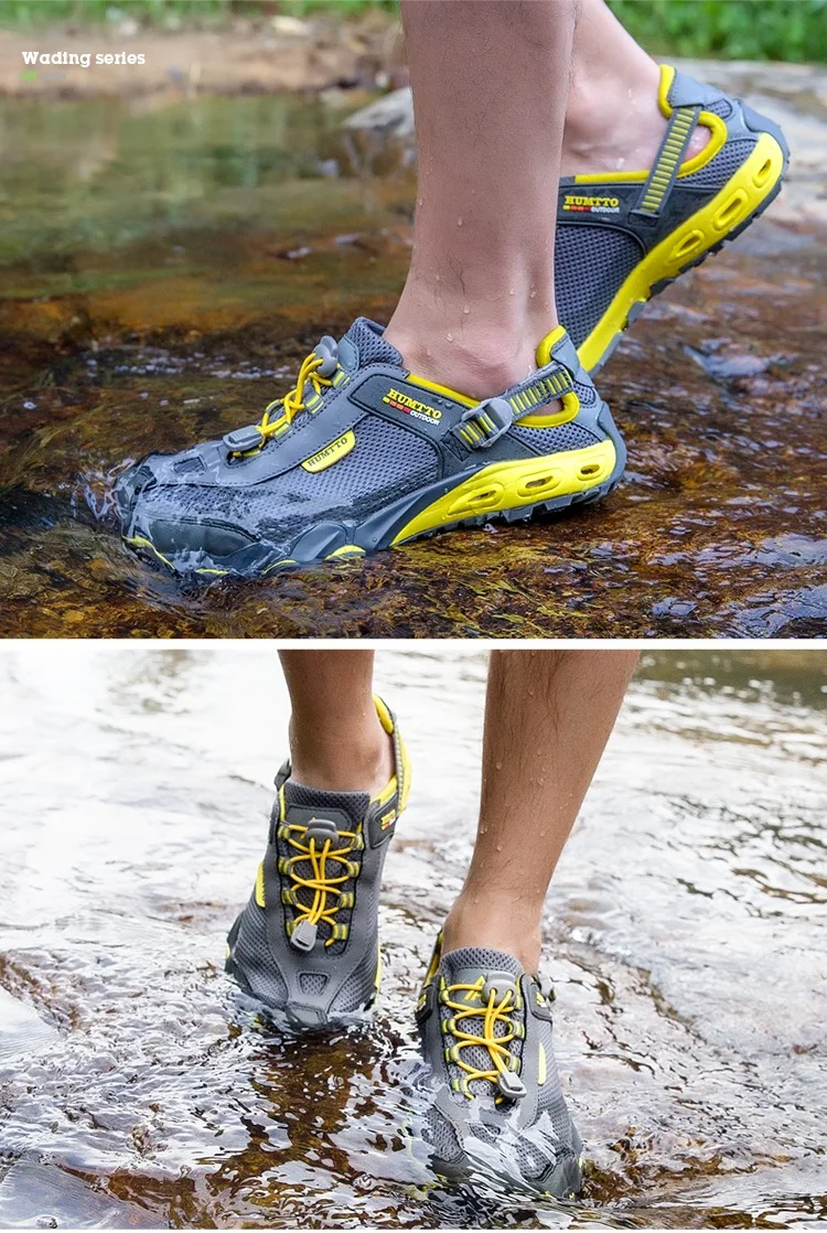 HUMTTO Sommer Waten Wanderschuhe für Männer Outdoor Mann Turnschuhe Atmungsaktiv Schnell Trocknend Sport Trekking Strand Barfuß Herren Schuhe – Detail 12