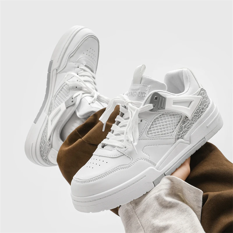 Autumn Men's Shoes Original Casual Shoes Soft soled Color blocked Sports Trendy Low cut Breathable Non slip Board