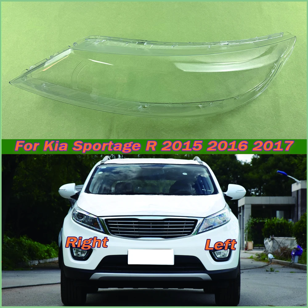

For Kia Sportage R 2015 2016 2017 Car Accessories Headlight Cover Headlamp Shell Transparent Lampshade Case Lens Plexiglass