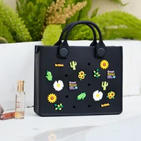 The orange guy Tote Bag Women Fashion Pink Casual Waterproof Travel New EVA Punched Handbag Fit Charms Outdoor Beach Bags 5