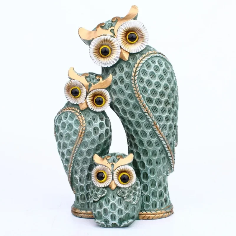 

[MGT] modern Owl Home Decoration Resin Statue Sculpture Room Accessories Crafts Ornaments Living Room Office Desk Decor