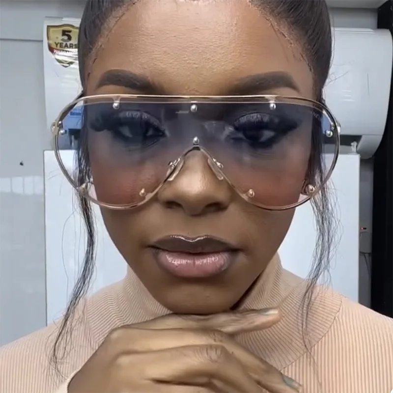 DOHOHDO Neue modische unregelmäßige Piloten-Sonnenbrille für Damen und Herren, Vintage-Designer-Damen-Sonnenbrille, trendige Damen-Sonnenbrille, UV400 – Detail 3