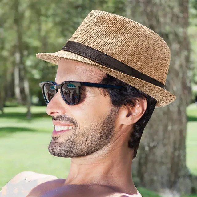 Fedora Hats For Men Farmers Straw Straw Hats For Men Short Brim