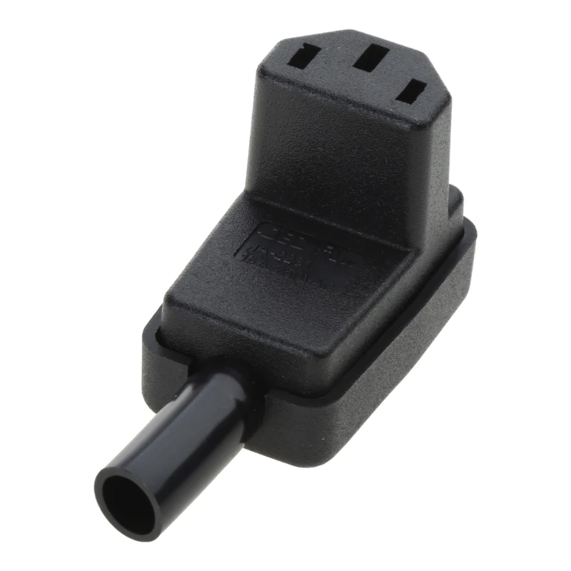 1 Pc 90 Degree Angled IEC 320 C13 outlet socket AC 10A 250V Power Cord Cable Connector Female Plug extender