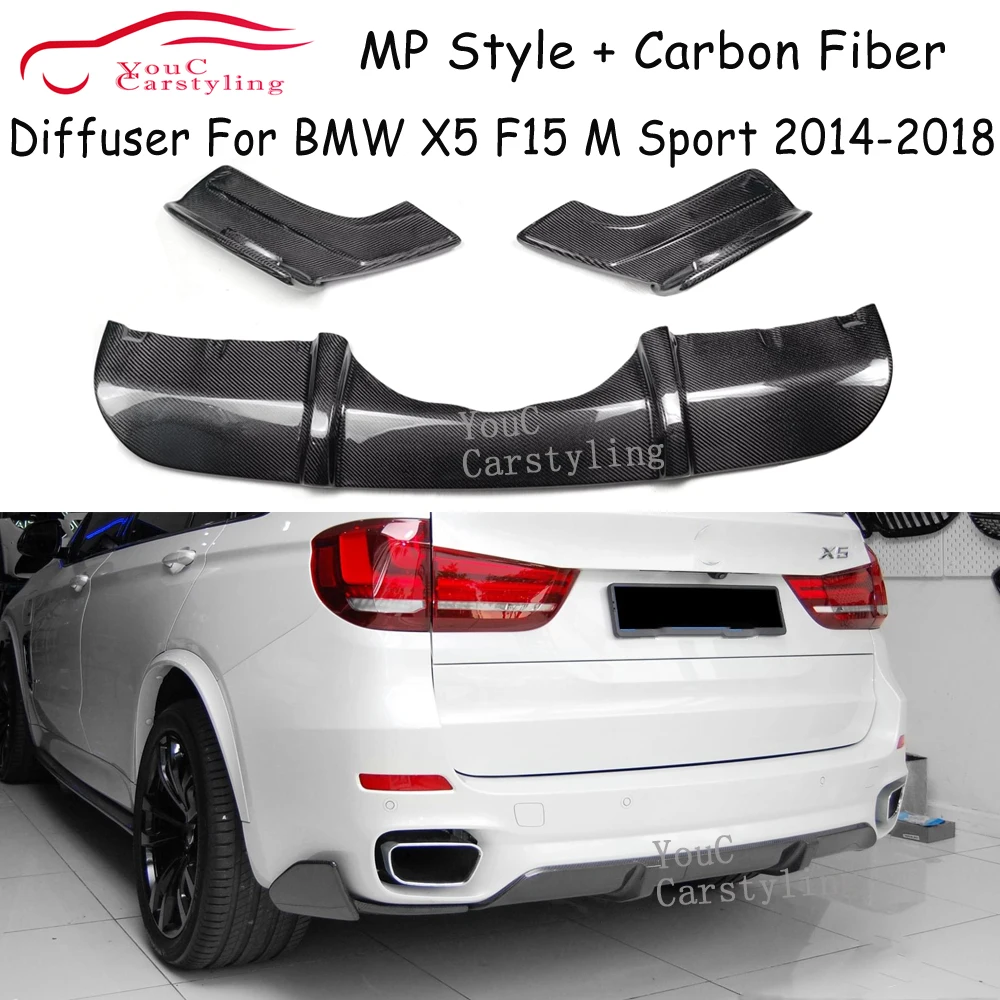 

Диффузор для заднего бампера, из углеродного волокна, для BMW X5 F15 M Tech Sport 2014-2018