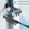 Retractable Clothes Hanger,Aluminum Alloy Folding Drying Rack, Wall-mounted Collapsible Drying Rack, Space Saver Clothes dryer 4