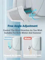 Déflecteur de vent réglable et extensible sans perçage pour climatiseur, anti-courant direct, avec protection anti-poussière pour climatiseur domestique 5