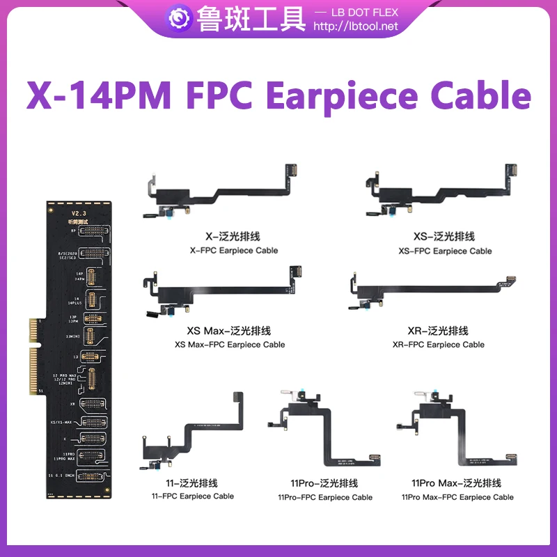 

Luban Earpiece FPC Floodlight Flex for iPhone X XR XS Max Receiver inductive FPC 11 12 13 14 Pro Max sensor Face ID Cable Repair
