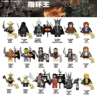 Ten-yearconstructionofthe king's ring for children,toy orcs,dwarf elves,knight Lohan,action figures,military wars,bricks, gifts. 1