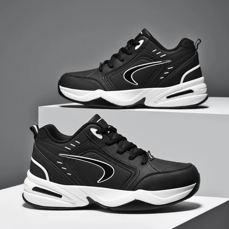 Autumn Non slip Running Shoes Men Leather Waterproof All match Sneakers