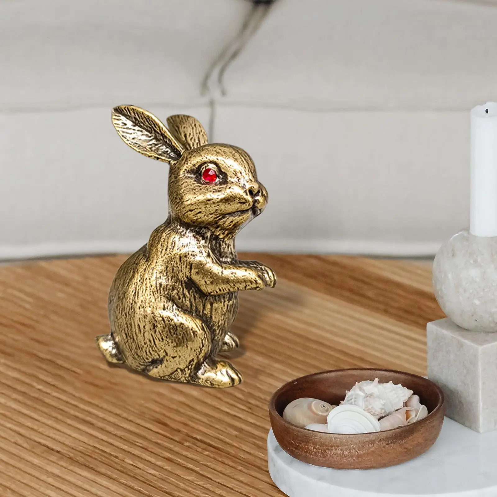 Easter Bunny Statue Miniature Decorative Vintage Cute Garden Landscape Decor Forniture Per Scrivania Tv Cabinet Bookshelf Yard Table