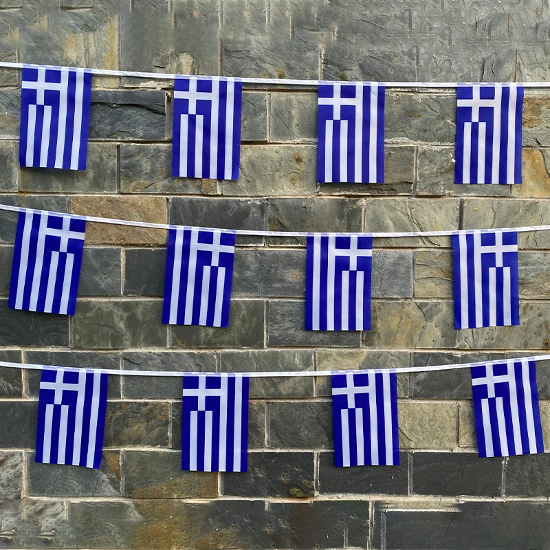 

EOODLOVE Greek Flag 14x21cm Size 20 High Quality Polyester Indoor and Outdoor Greek Decorative Flags