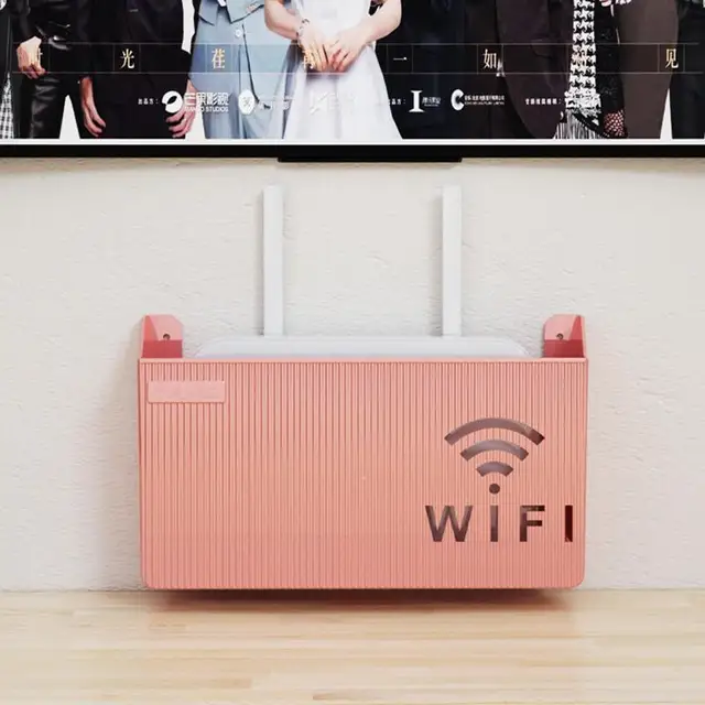 Wifi Útválasztó Tárolódoboz Falra Szerelt Dobozok Otthoni Dekoratív Hider Rack Kábelszervező Dobozához A Nappalihoz - Image 5