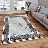 Nordic Modern Style Living Room Decoration Carpets Luxury Silver Gray Home Rugs for Bedroom Elastic Washroom Floor Mats Washable 1