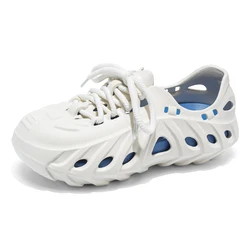 Summer Breeze Outdoor Beach Sandals - Stylish Garden Slippers with Platform Comfort - 36 - 37 (WHITE)