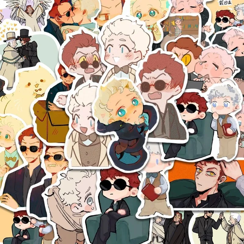 

Good Omen Sticker Poster Photo Anime Stickers Childrens Stationery Student Perimeter DIY Mobile Phone Ledger Waterproof Sticker