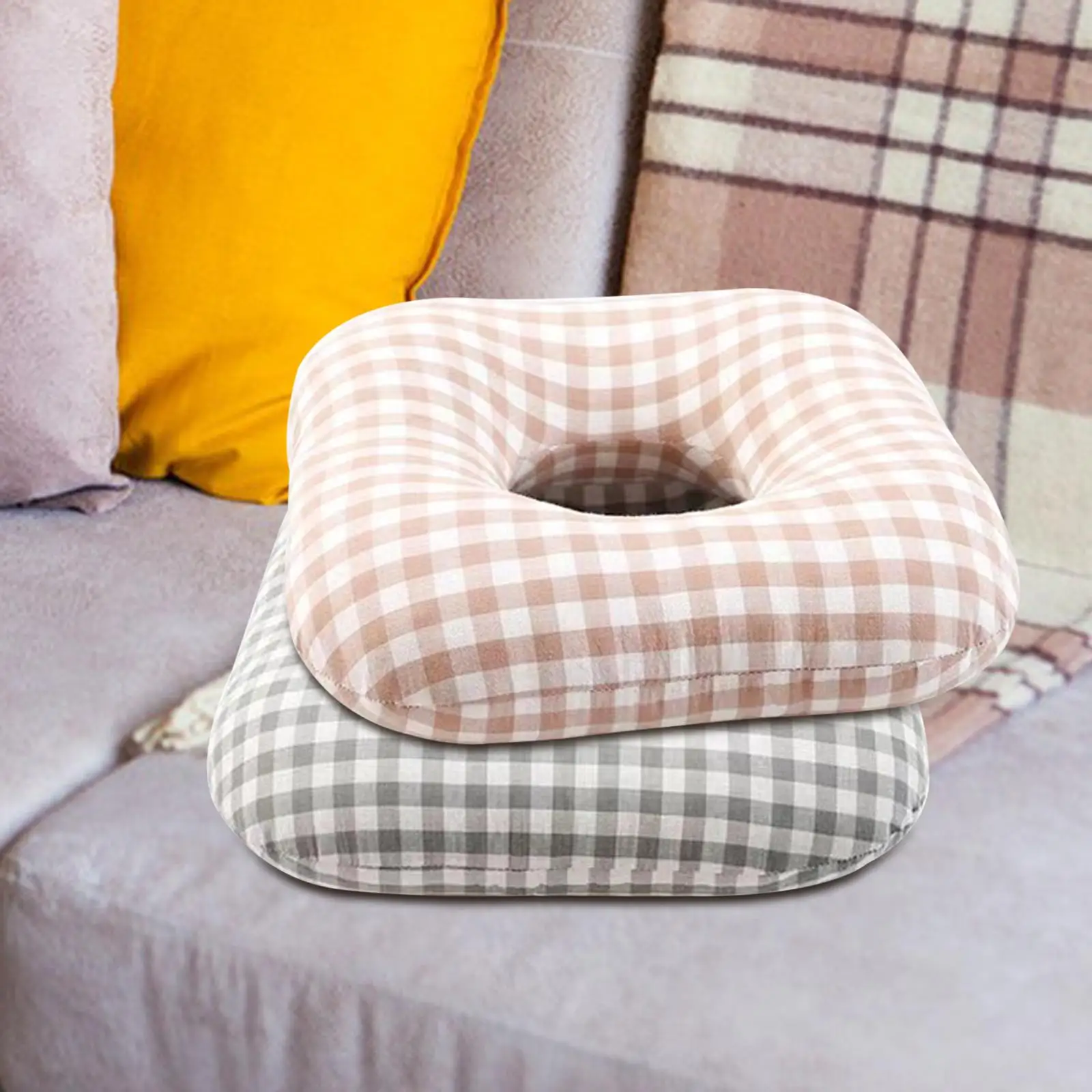 도넛 침대 통증 엉덩이 베개, 부드럽고 편안한 지지대 베개, 의자 시트 패드, 도넛 베개, 가정용 꼬리뼈 비행기 의자 침대