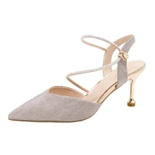 

Lady's Super High Thin Heels Shoes Pointed Toe Pumps Party Summer Sexy Mixed Colors Patchwork Women Basic Concise Shoes