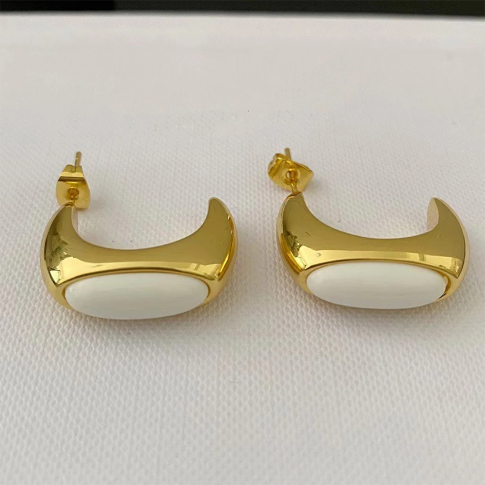 

To Reines Simple White Earring High-Grade Stylish Personality Jewelry Classic Fashion Stud Ear Accessories Party Gifts For Women