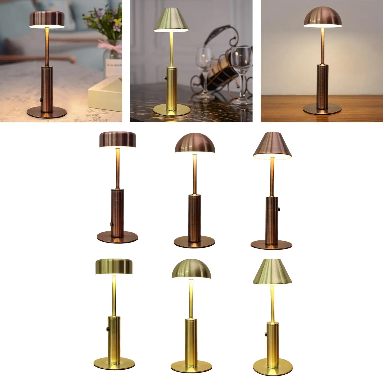 Modern Table Lamp Bar Decor Desk Restaurant Battery 