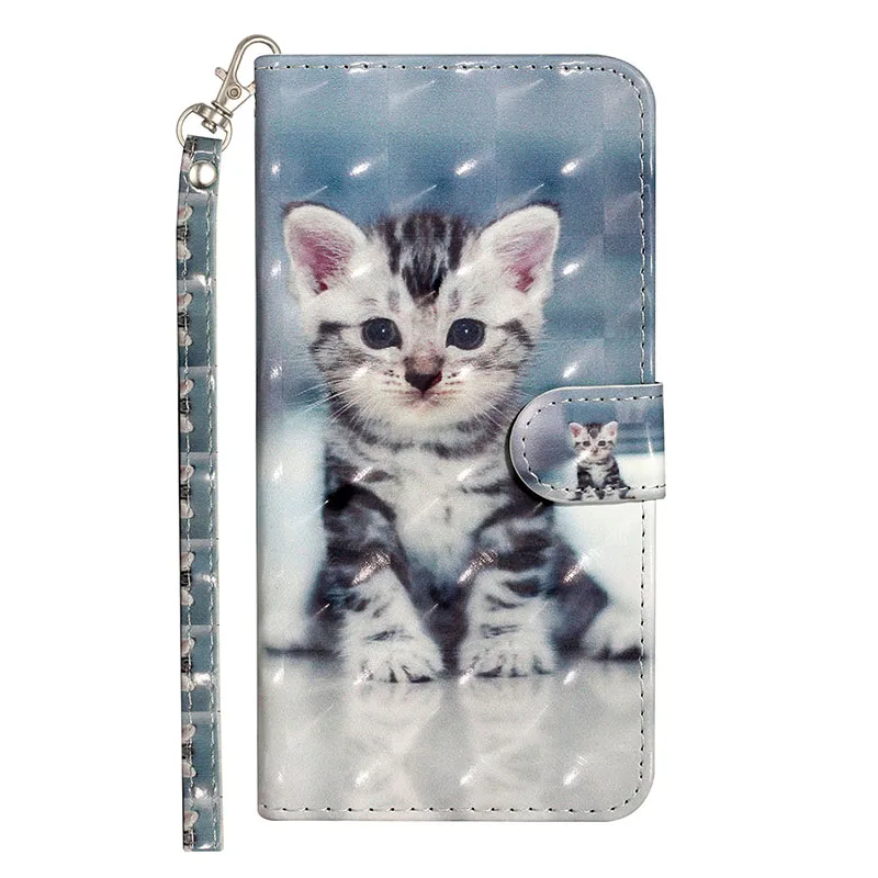 Premium PU Leather Wallet Case with Shockproof Stand Holder and Pocket Lanyard