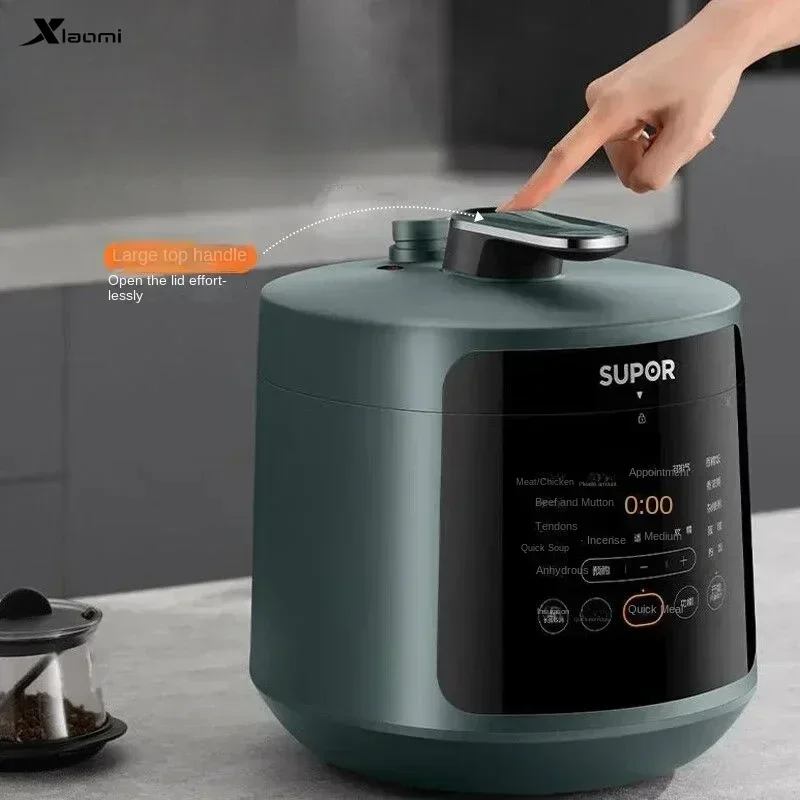 intelligent touch multi-function electric pressure cooker, rice cooker, double pot, upper steaming and lower cooking new