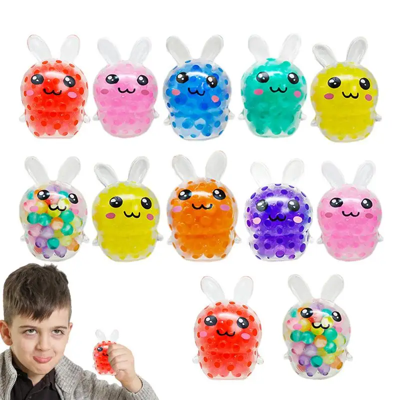 

Stress Balls For Kids 12 PCS Bunny-Shaped Squeeze Ball For Easter Stretchy Relaxing Sensory Stress Toy Pinch Toy For Stress