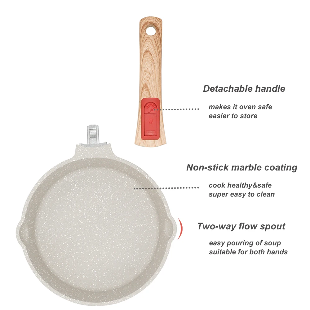 BOBIKUKE padella 20/24/28cm padella Wok con coperchio in vetro pentole  antiaderenti pentole per uso in cucina per fornello a Gas e induzione -  AliExpress