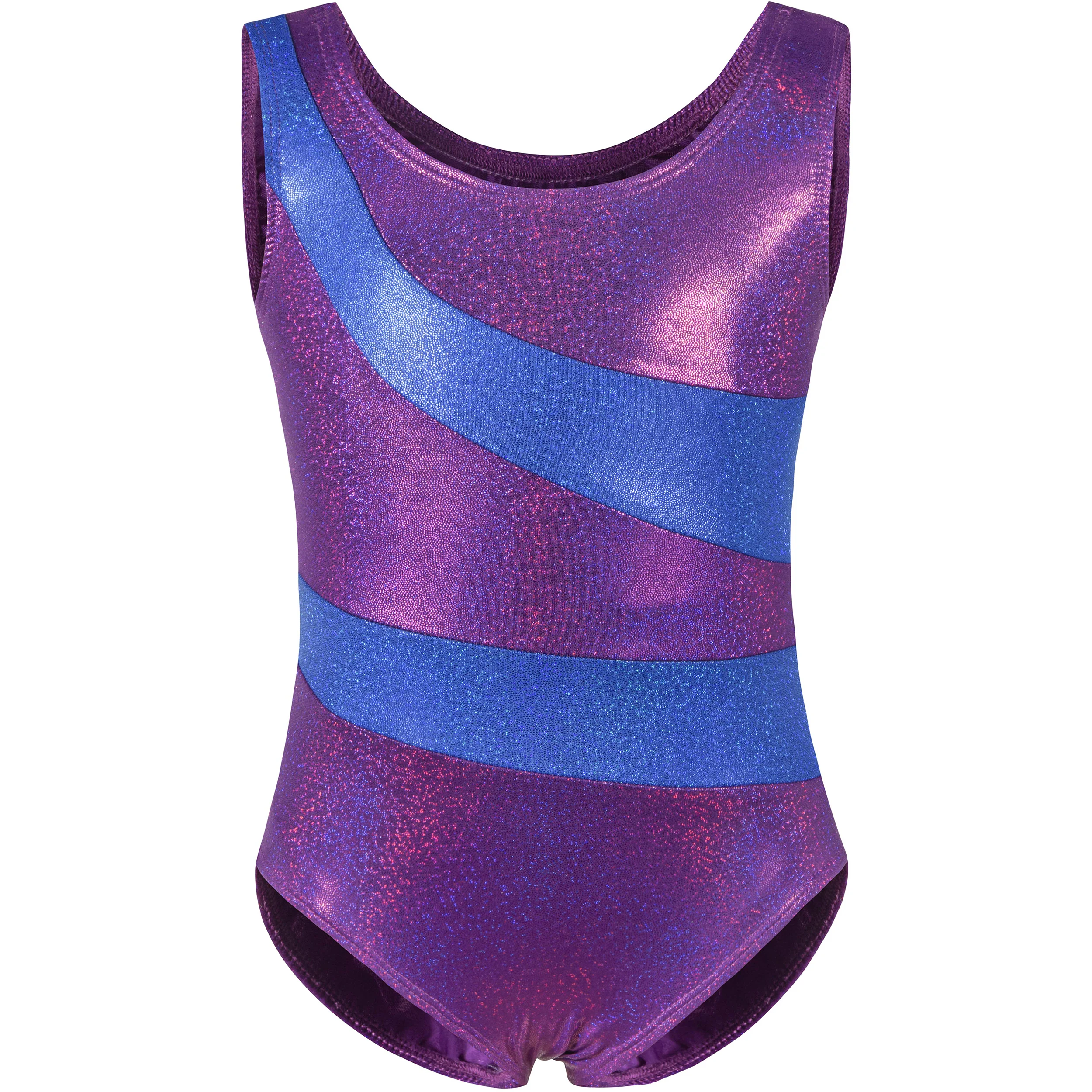 Body Ginnastica Glitter Body Ginnastica Bambina 3 Pezzi - Maniche Lunghe Glitterate Con Pantaloncini E Fascia - XiaoMoSha Viola Diamante Costume Danza Classica - Foto 9