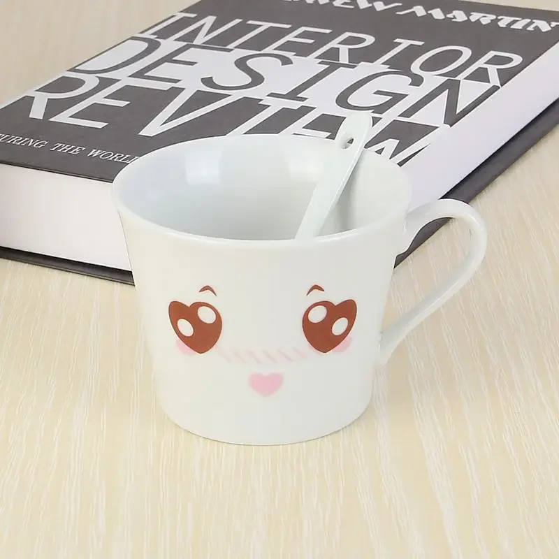 Friends Coffee Mugs Ceramic Cup Smiling Expression Face Cartoon Milk Tea Drinkware