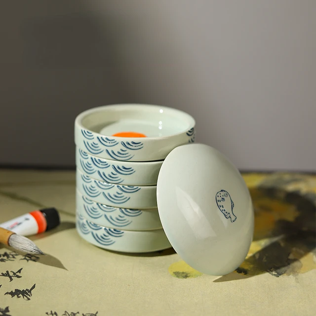  MILISTEN Blue and White Porcelain Palette Ceramic
