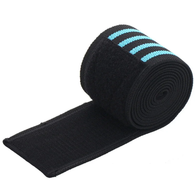1pcs Men Fitness Weight Lifting Knee Wraps Sports Knee Bandages Squats Training Equipment Accessories for Gym 180*8CM