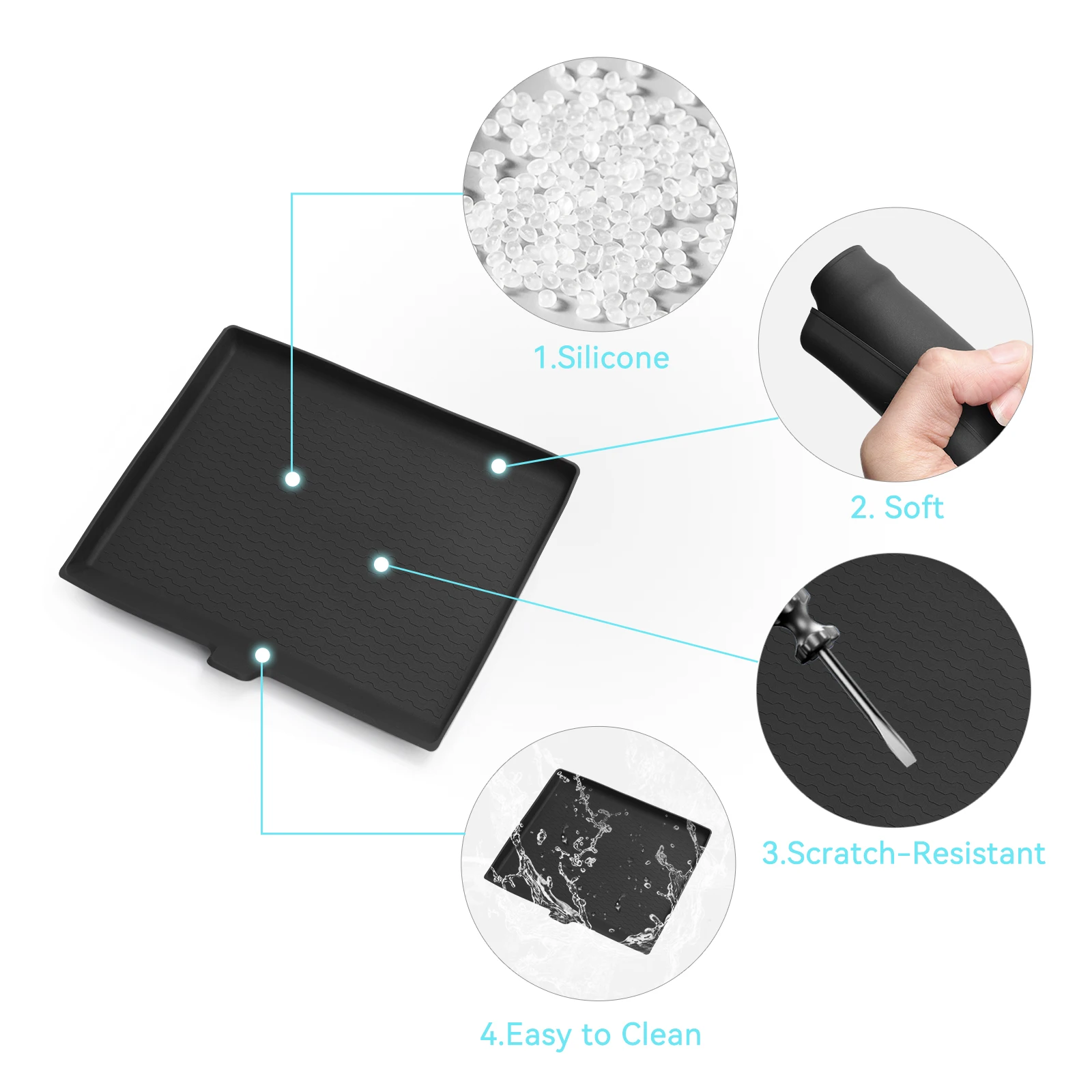 Car Non Slip Mat Non Slip Mat Silicone Anti Slip Pad Silicone Anti Skid Pad for Mitsubishi Triton Center Console Anti Slip Pad Protective Mat Accessories Only Fit Without Wireless Charging Model