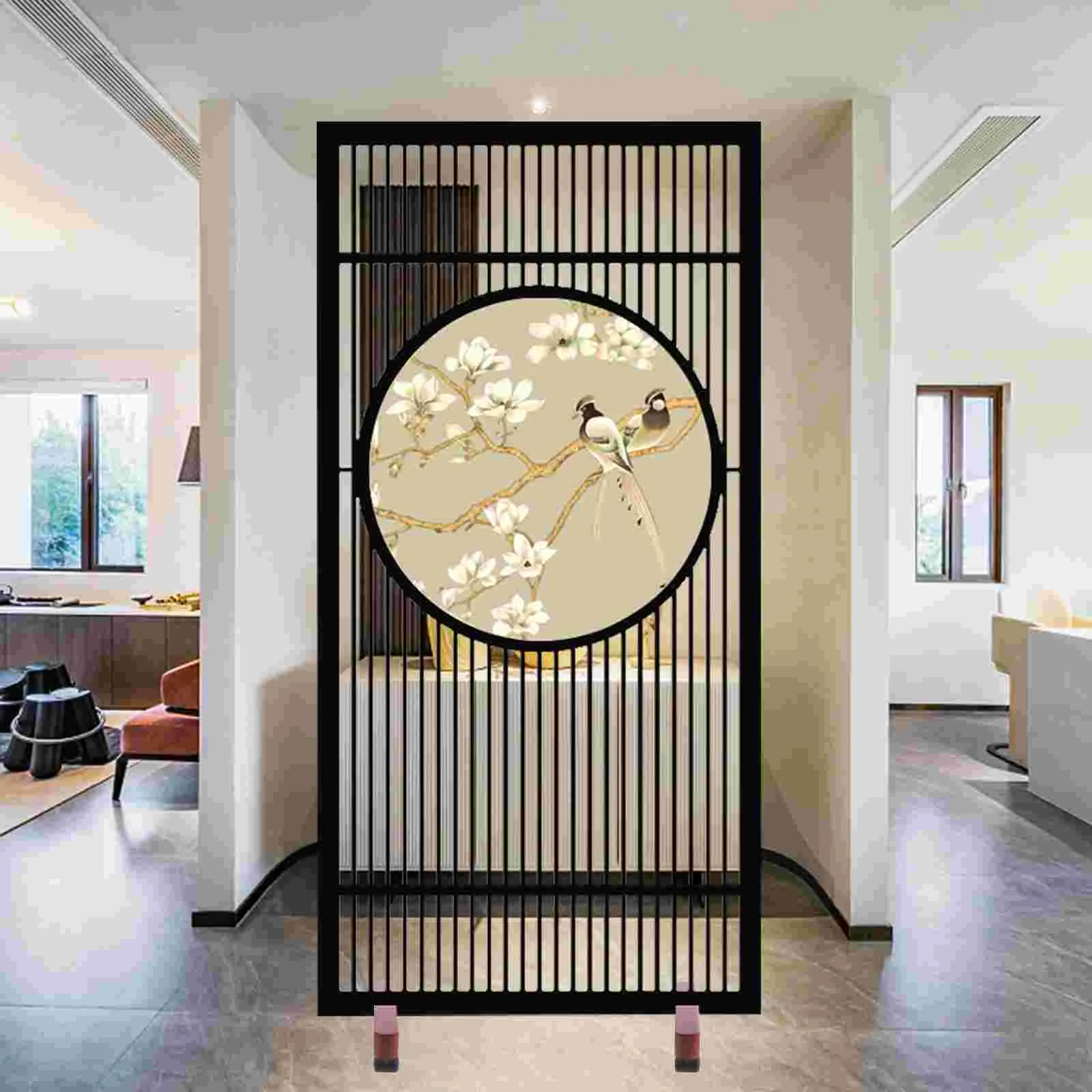 2pcs Wooden Divider Screen Stand Room Divider Bracket Room Partition Screen Base With Wheels room divider screen desk partition screen