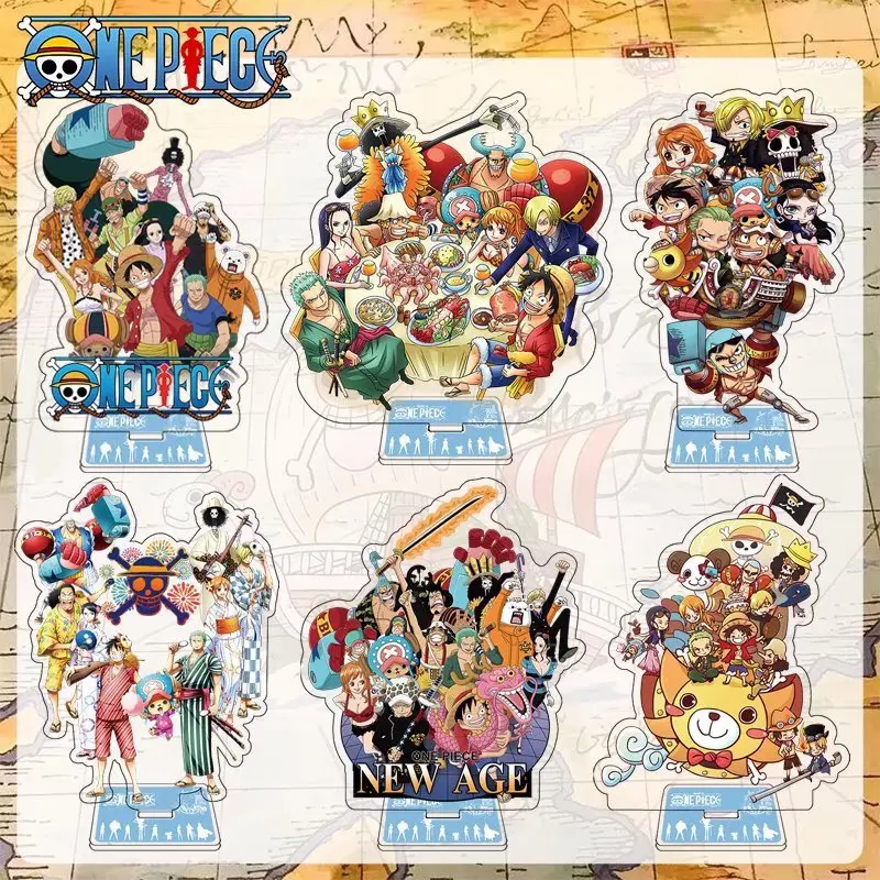 

15cm One Piece Anime Figure Acrylic Stand Model Toy Luffy Zoro Sanji Nami Chopper Anime Collection DIY Action Figures Toys