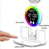 Rechargeable Led Table Lamp for Study Desk Lamp Reading Light Led Night Light with Fan Led Clock Dispaly Reading Desk Light 5