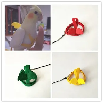Ultralight Parrot Pigeon Mini Color Wing Vest with 2m Harness Strap Outdoor Pet Bird Anti-lost Leash Rope Bird Carry Accessories