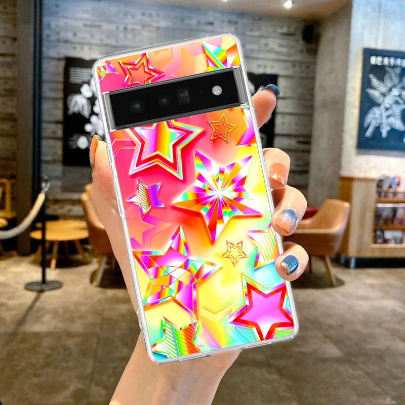 Vibrant Starry TPU Phone Case - Transparent Protective Cover