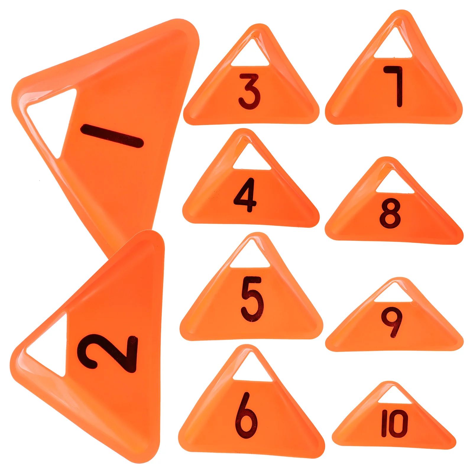 

10 Pcs Digital Logo Plate Soccer Disc Cones Football Training Tool Basketball Pe